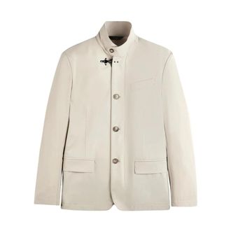 Fay Light Jackets, male, Beige, Size: M Giacca Travel in Nylon Stretch