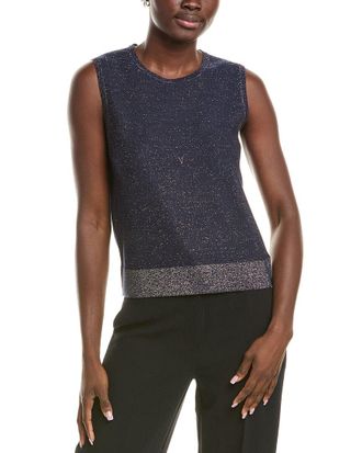 St. John Lightweight Lurex Knit Shell