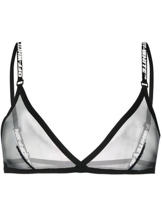 Off-white Bh met mesh - Zwart
