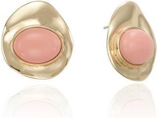 Ettika Synthetic Stone Stud Earrings in Coral at Nordstrom Rack