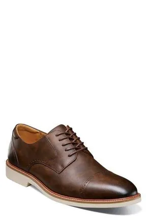 Stacy Adams Vogel Cap Toe Derby in Brown/Ivory at Nordstrom Rack, Size 11.5