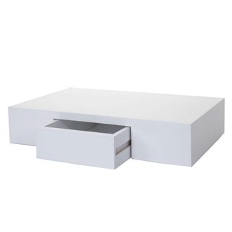 Hhg Hhg - Nunca Usado] Estante De Pared Oise, Estante Colgante Con Caj&oacute;n, 40cm, Blanco