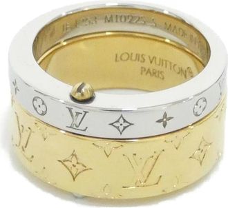 Louis Vuitton Gold Silver Band Ring (Pre-Owned)