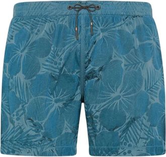 Roberto Ricci Design New Hyper Hibiscus Tramontana Short - Heren - Strandmode - Blauw - 2XL - Badmode