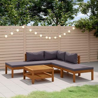 vidaXL Vidaxl - Set Divani Da Giardino 6 Pz Con Cuscini In Massello Di Acacia