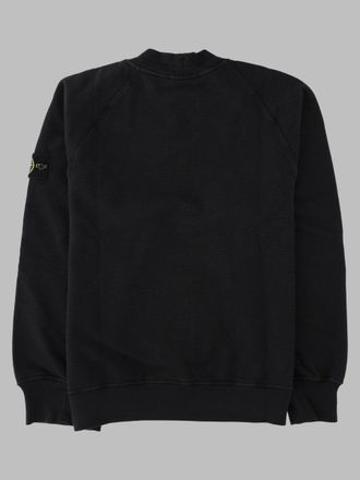 Stone Island Logo-Patch Cotton Sweatshirt - Black