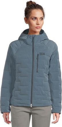 Mountain Hardwear Stretchdowntm Hoody Womens Clothing Adriatic Blue Heather : XL, Down/Elastane/Nylon
