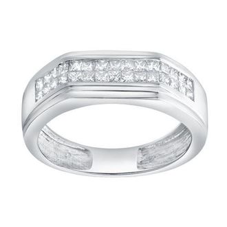 LuvMyJewelry Luvian 0.50 Ct 10K Gold Diamond Band in 10K White Gold at Nordstrom, Size 7
