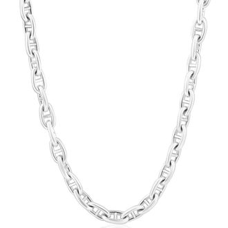 Pompeii3 Mens Classic Mariner 14k Gold (83gram) or Platinum (156gram) 8mm Link Chain Necklace 23