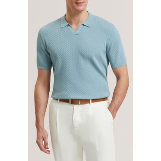 Ted Baker Luthen Zigzag Polo in Blue at Nordstrom, Size 2