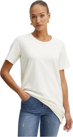 Liu Jo Tops, Dames, Beige, S, Katoen, T-shirt met applicatie