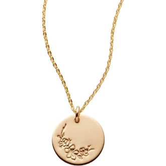 Made by Mary March Birth Flower Necklace in Gold Filled at Nordstrom, Size Medium