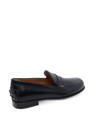 Tod's Leather Penny Loafer Loafer - Black