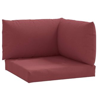 vidaXL Cojines Para Sof&aacute; De Palets 3 Uds Tela Rojo Tinto Melange Vidaxl