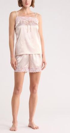 French Connection Sateen Lace Short Pajamas in Icy Pink/doe at Nordstrom Rack, Size X-Large