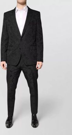 Dolce & Gabbana floral-jacquard single-breasted suit