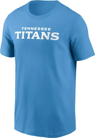 Nike Tennessee Titans Primetime Wordmark Essential Nike Mens NFL T-Shirt in Blue | N1994AI9V-NNM