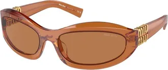 Miu Miu MU14ZS 15T10I Womens Sunglasses Brown Size 59