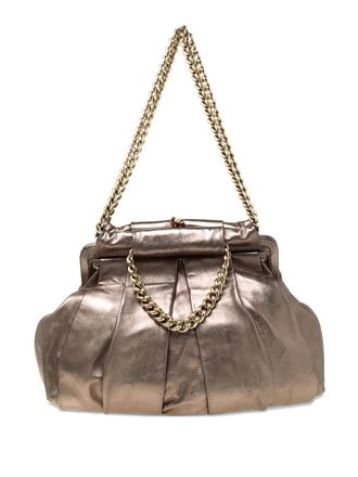 Christian Louboutin pleated zip-fastening shouldert bag - Brown