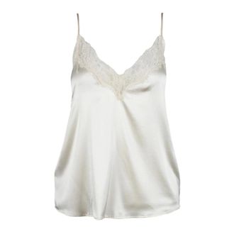 Pinko Canotta in Seta - - Tops - Donna - Bianco - L