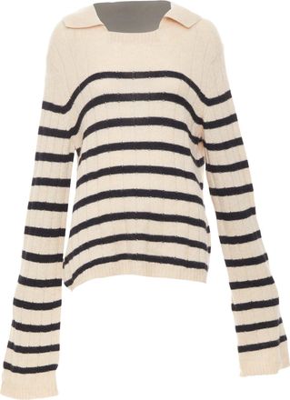 Khaite 2022 Mateo Black Stripe Cashmere Sweater