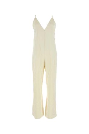 Jil Sander Ivory Satin Jumpsuit