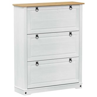 vidaXL Armario Zapatero Corona 99 X 32 X 122 Cm Madera De Pino Macizo Vidaxl