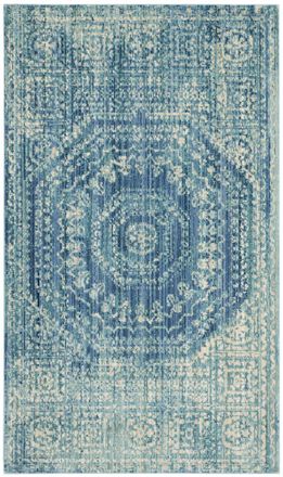 Safavieh Alfombra poli&eacute;ster blu/multicolore 122 x 183 cm