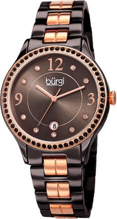 B&uuml;rgi Quartz Grey Dial Ladies Watch BUR180TTR