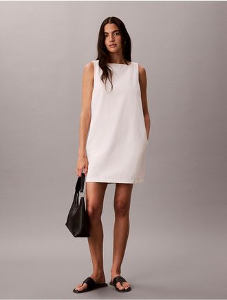 Calvin Klein Jeans Calvin Klein Womens Denim Shift Dress - White - M