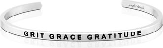 Mantra Grit Grace Gratitude bracelet in Outisde - Silver at Nordstrom