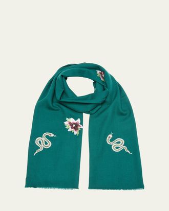 Janavi Asmodeus Beaded Merino Wool Scarf