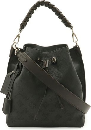 Louis Vuitton Black Noir Leather Shoulder Bag Tote Bag (Pre-Owned)