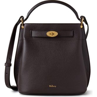 Mulberry Islington Leather Bucket Bag in Ebony at Nordstrom