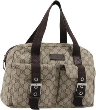 Gucci Pre-owned Vintage Hand Bag - Dames - Vintage Handtas - Beige - ONE Size - Leer - Vintage