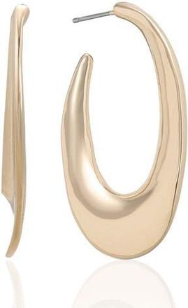 Ettika Flat Oval Hoop Earrings in Gold at Nordstrom Rack