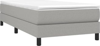 vidaXL Estructura De Cama Sin Colch&oacute;n Tela Gris Claro 80x200 Cm Vidaxl
