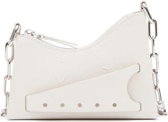 Maison Margiela Snatched leather mini bag - unisex - Calf Leather/Polyester/Metal - One Size - White