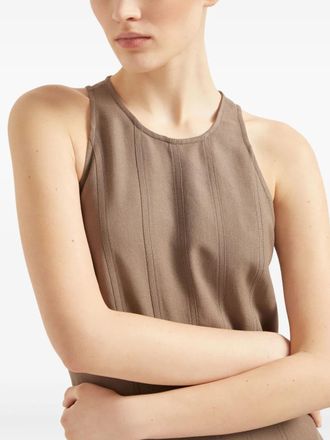 Brunello Cucinelli Womens Flared Dress Brown Ss25 W