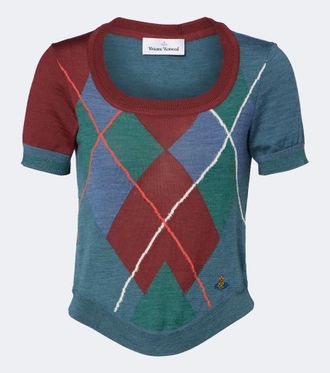 Vivienne Westwood Argyle wool and cotton sweater