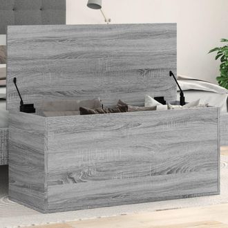 Berkfield Home Storage Box Grey Sonoma 100x42x46 cm Engineered Wood | Size: 100 x 42 x 46 cm