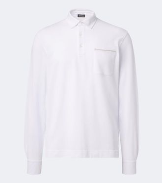 Ermenegildo Zegna Cotton piqu&eacute; polo shirt