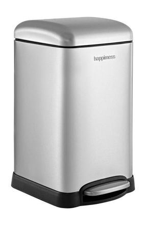 Happimess Betty Retro Mini 3.2-Gallon Step-Open Trash Can in Silver at Nordstrom, Size Small