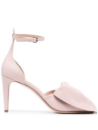 Red(v) split bow leather sandals - women - Leather/Leather/Leather - 35.5 - Pink