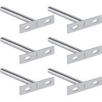 OEM Estanter&iacute;a De Pared Invisible, Estante Flotante Para Barras De Palets, Soporte De Acero Para Oficina Y Hogar, Juego De 6 (f - Niquelado (3))-crezuo