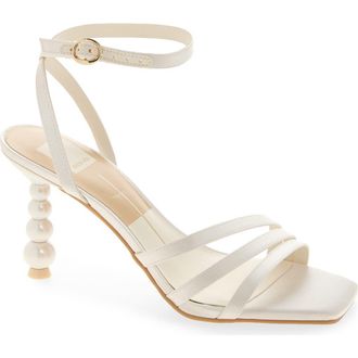 Dolce Vita Hanley Sandal in White Satin at Nordstrom Rack, Size 9.5