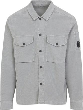C.P. Company Corduroy Light Grey Cotton Overshirt