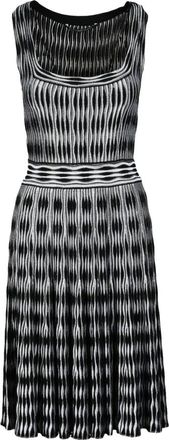 Antonino Valenti Kleedjes, Dames, Zwart, S, Polyester, Gebreide jurk met viscose-polyestermix