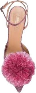 Aquazzura Aquazurra Pink pom Pom Sandals Size 40