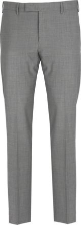 Pantaloni Torino Grey Wool Straight-Leg Pants